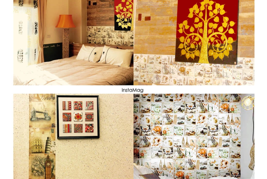 金門老柚木民宿 質感花磚與南洋風美景藝廊 5：質感手工柚木家具與復刻花磚空間